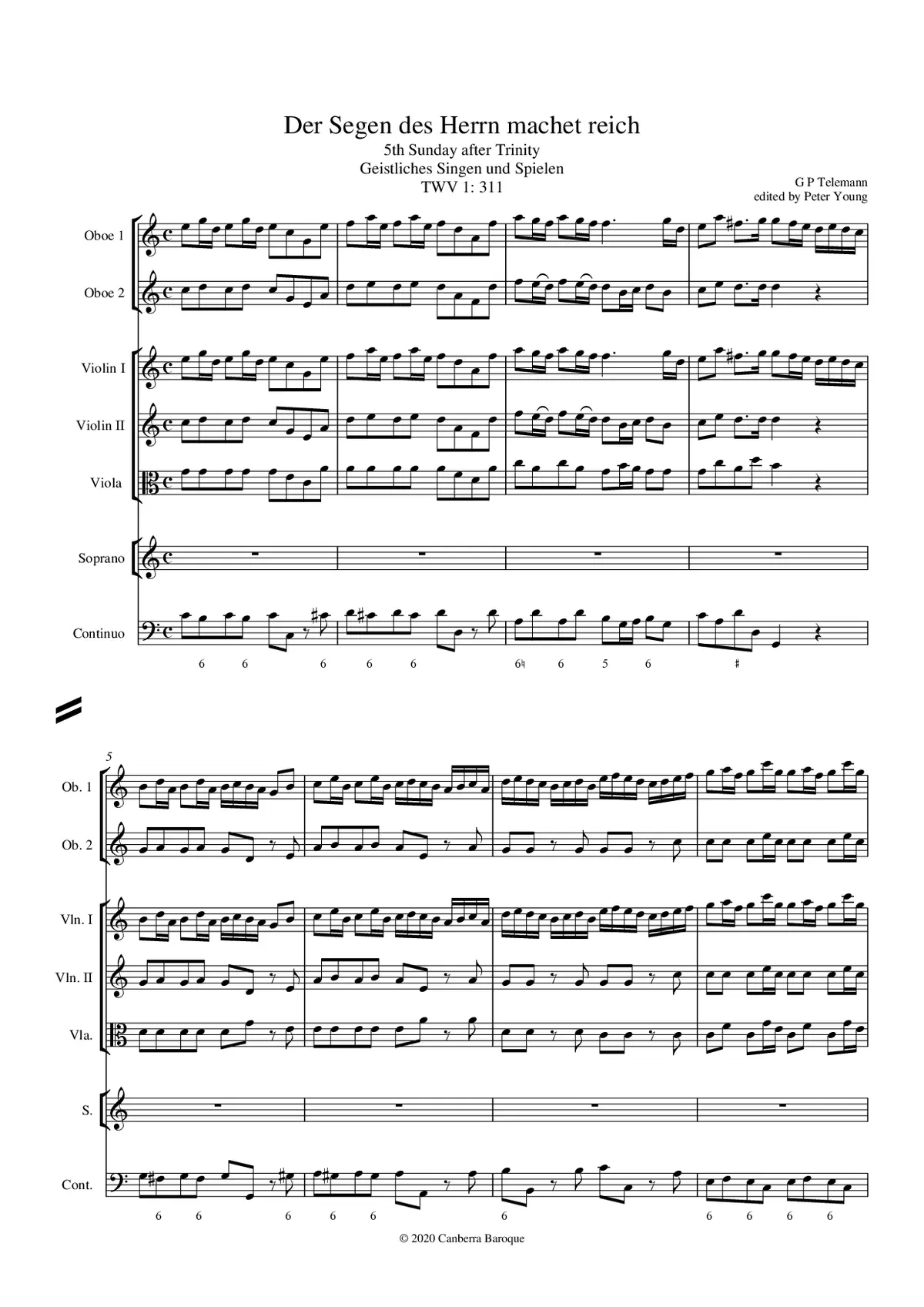 Der Segen des Herrn machet reich ohne Mühe - Page 1