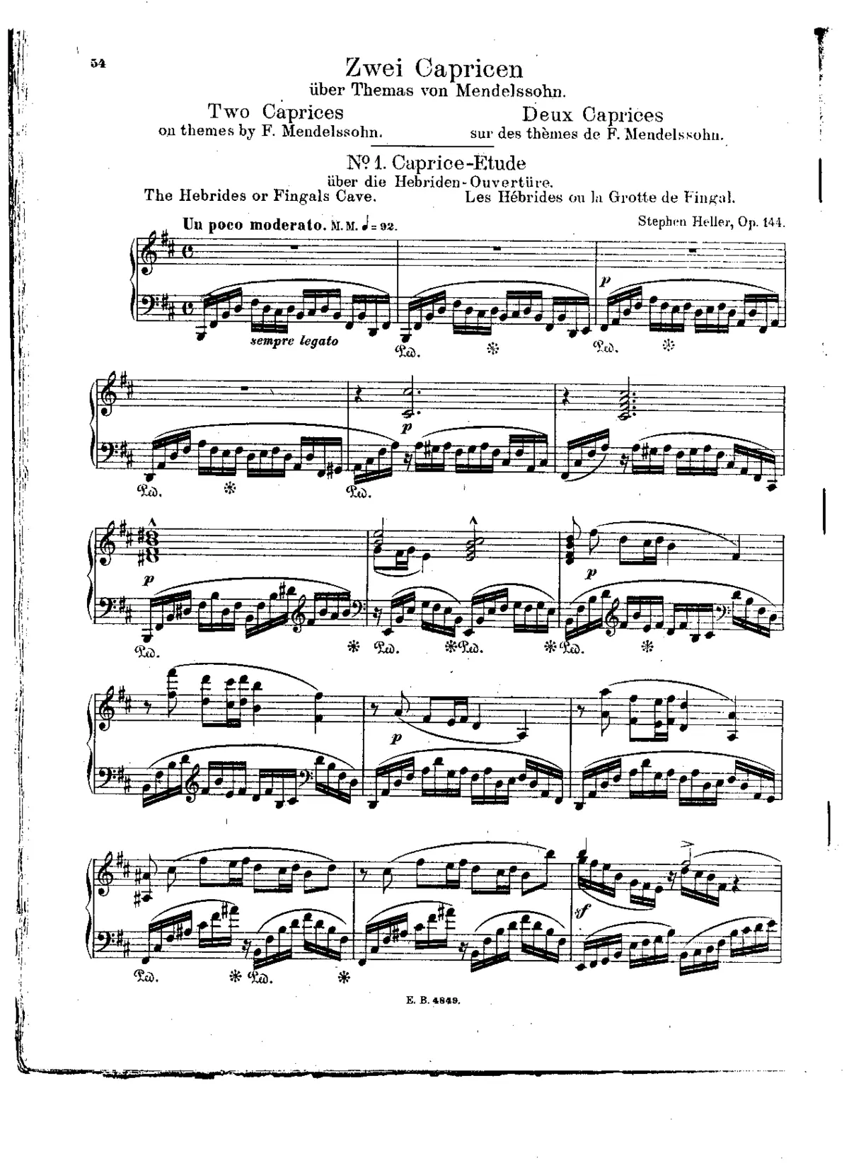 2 Caprices on Themes by Mendelssohn, Op.144 - Page 1