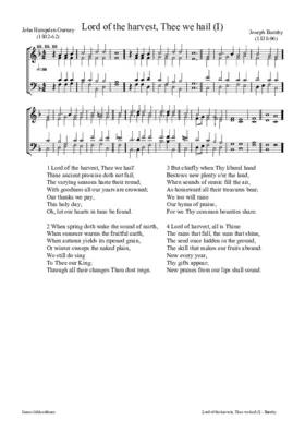 Lord of the harvest, Thee we hail! (I)