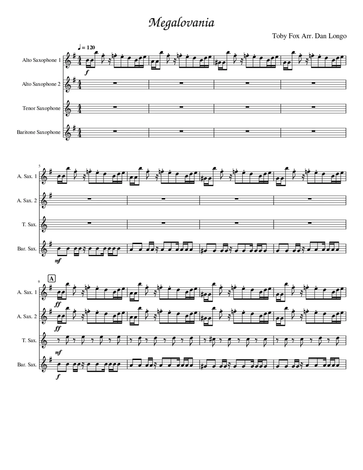 Megalovania - Page 1