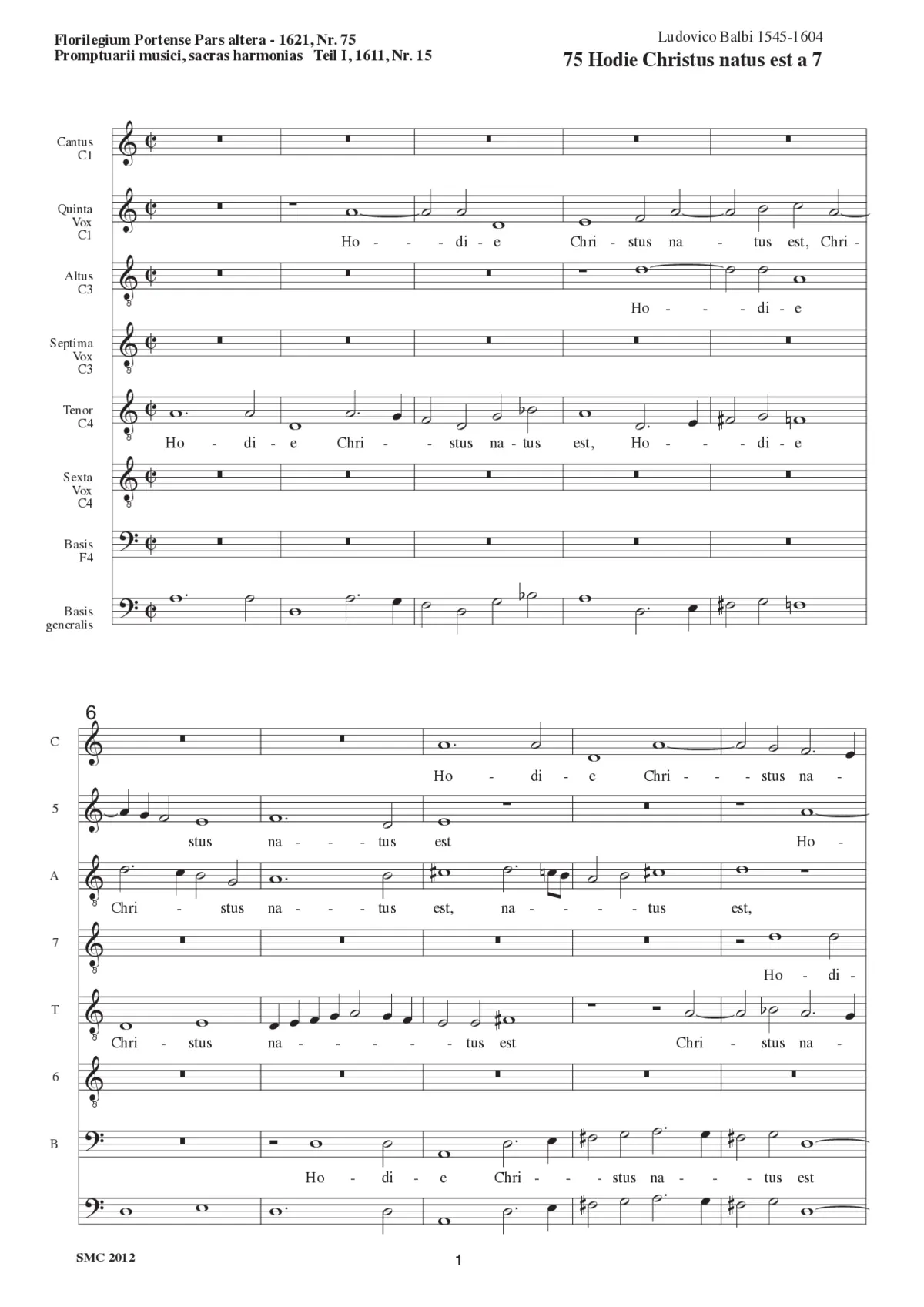 Hodie Christus natus est a 7 - Page 1