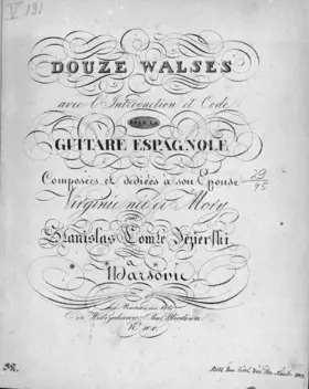12 Walses avec l' Introduction et code pour la Guitare Espagnol