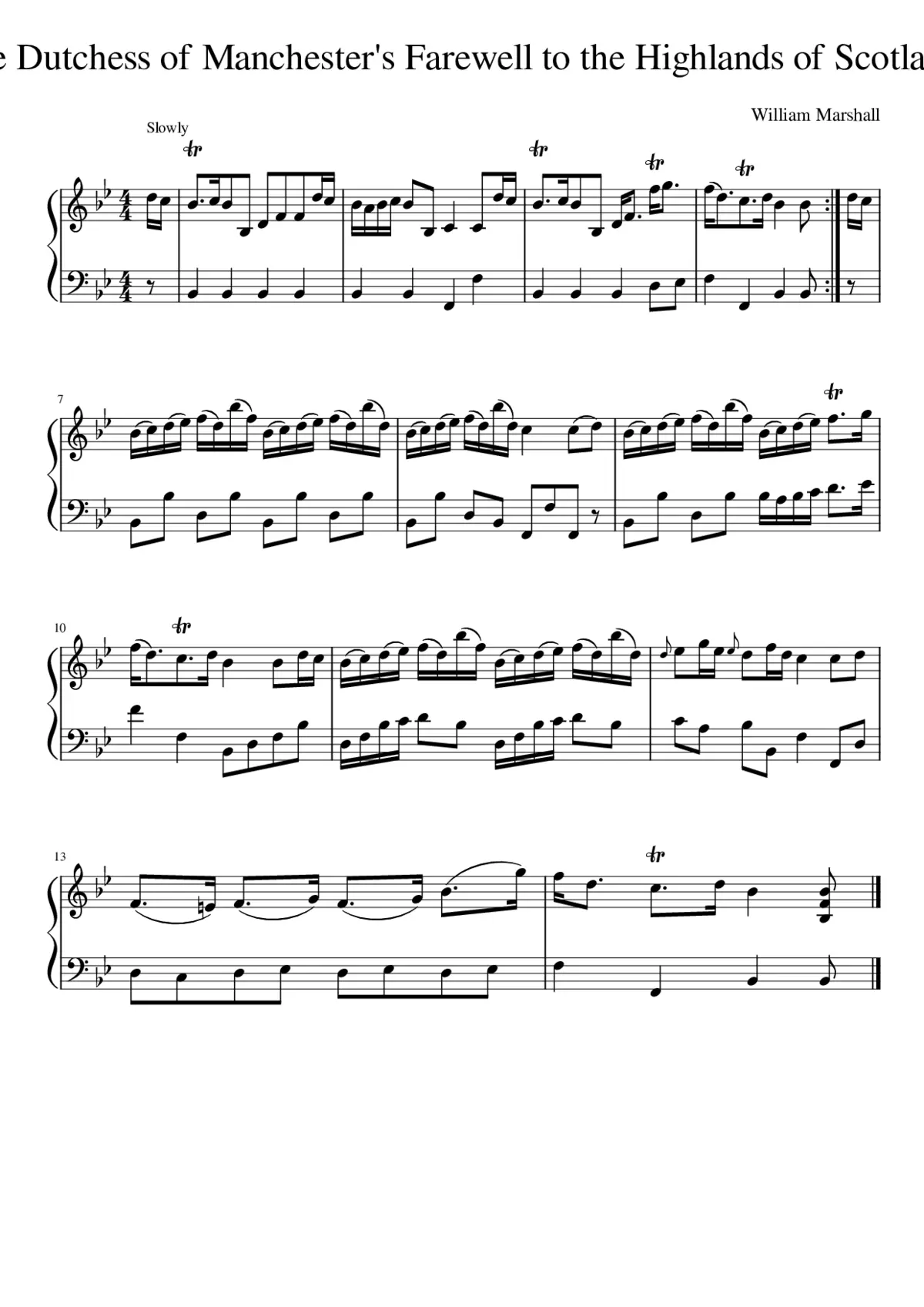 the Dutchess of Manchester's Farewell to the Highlands of Scotland - Page 1