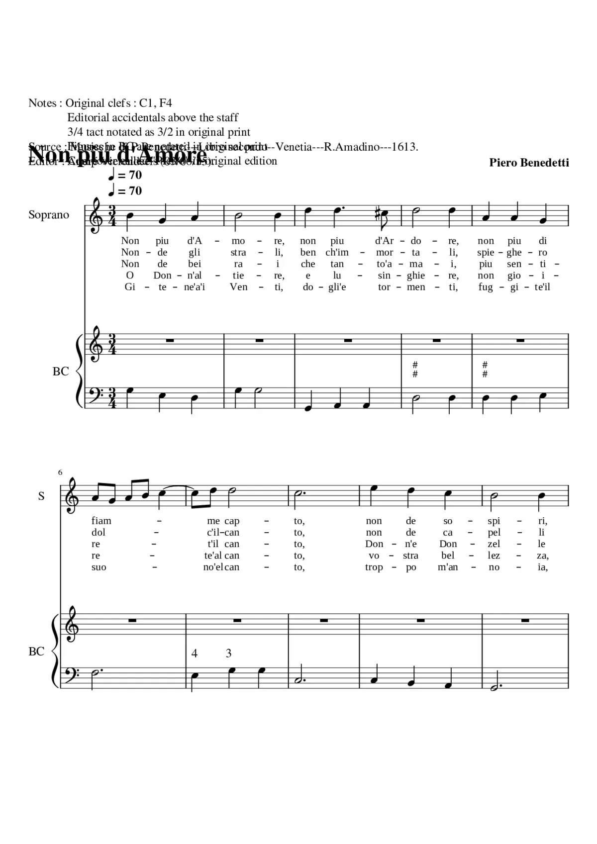 Non piu d' Amore - Page 1