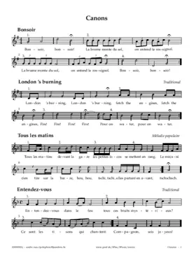 Canons (73 from various composers)