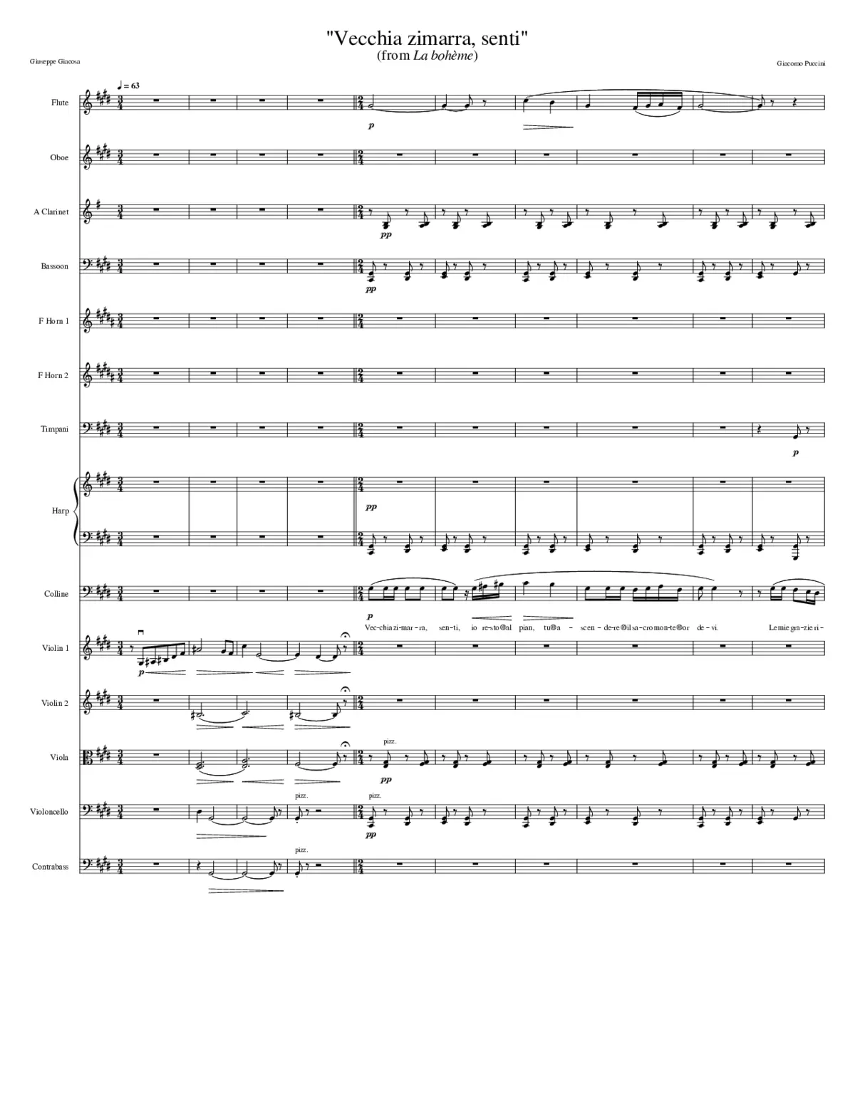 La bohème SC 67 - Page 1