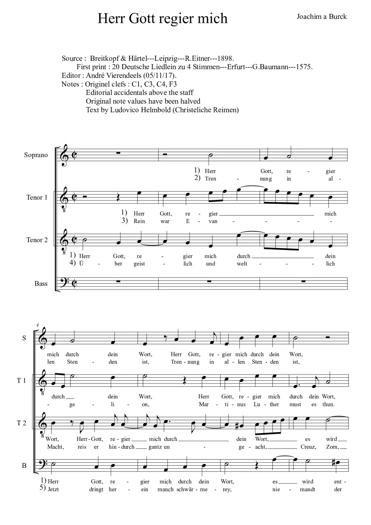 Herr Gott, regier mich - Page 1