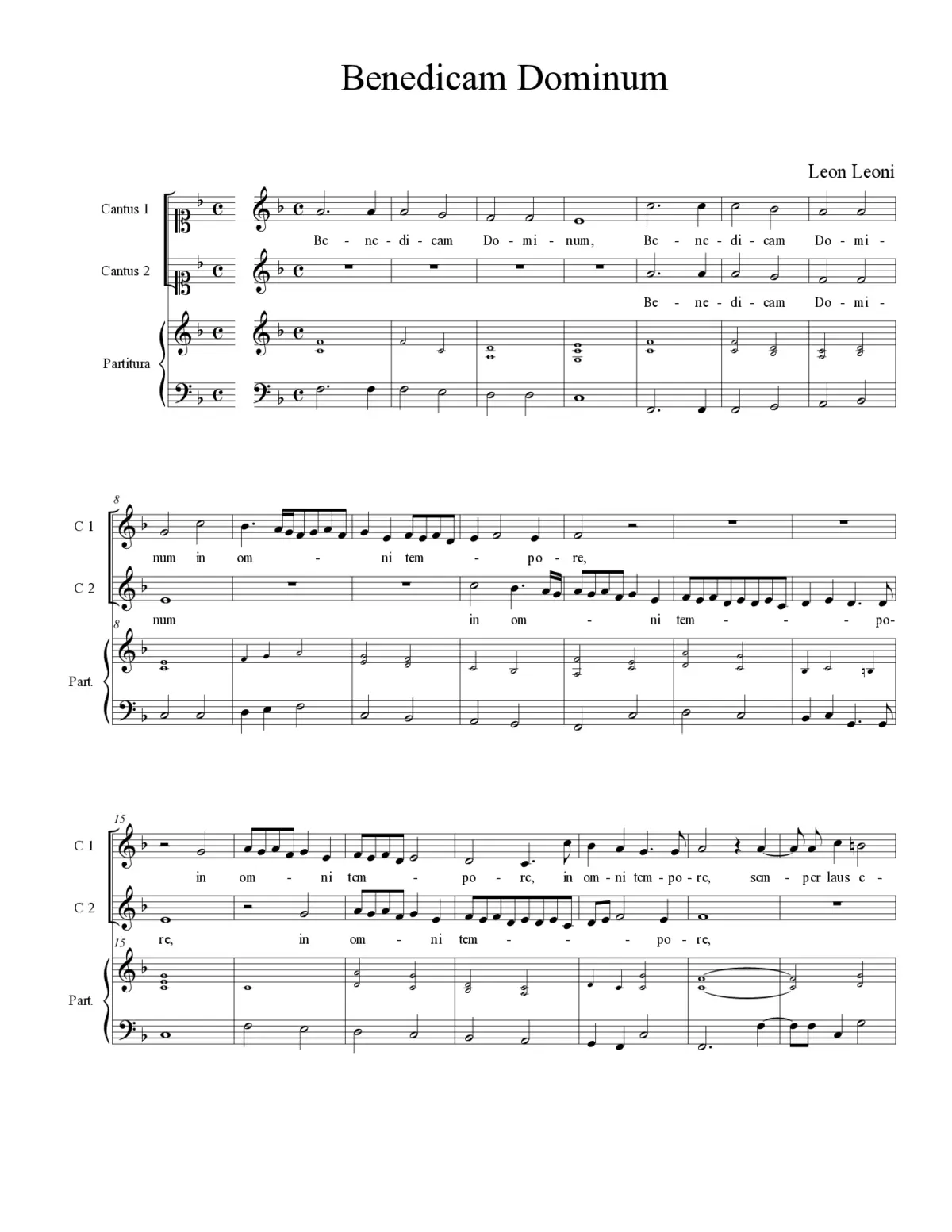 Benedicam Dominum - Page 1