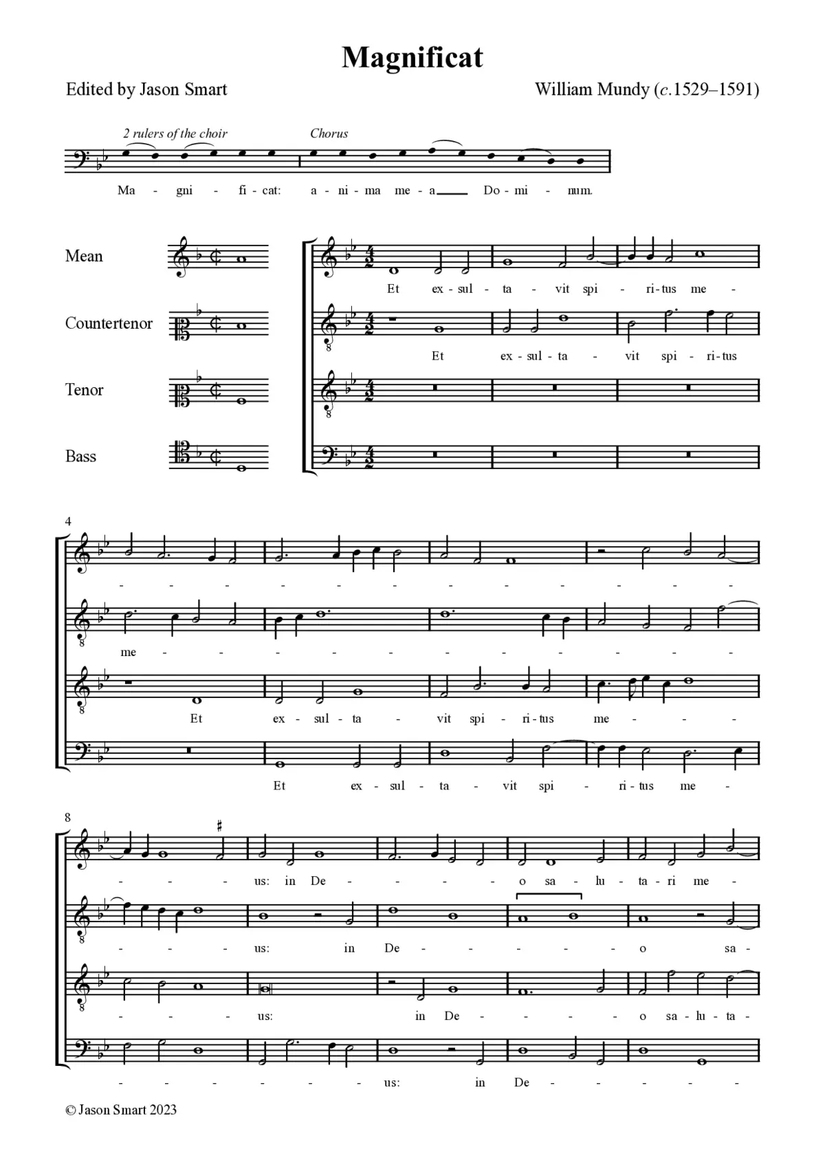 Magnificat (Latin) - Page 1