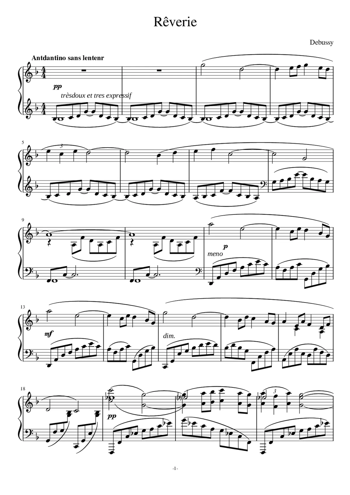Rêverie - Page 1