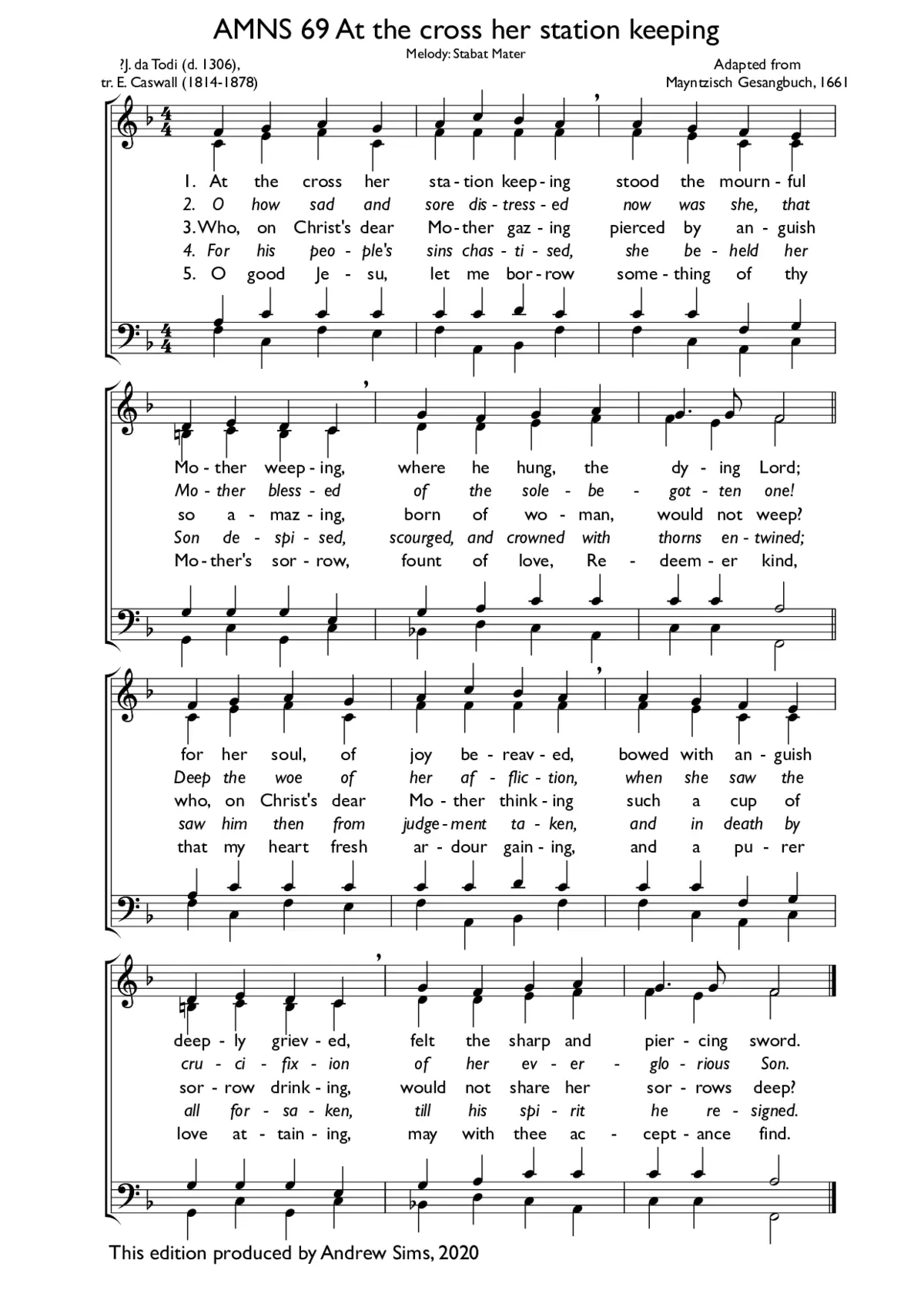 At the cross her station keeping - Page 1