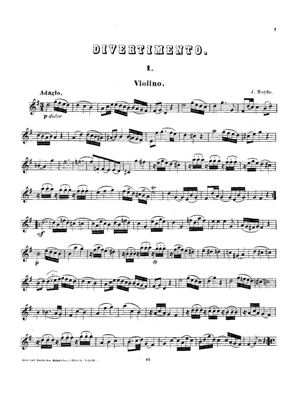 Baryton Trio in G major - Page 1