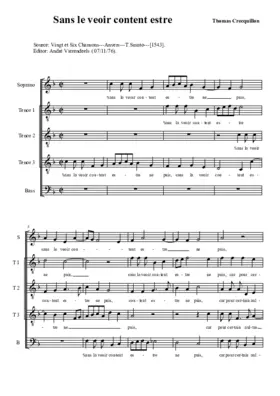 Sans la veoir content estre