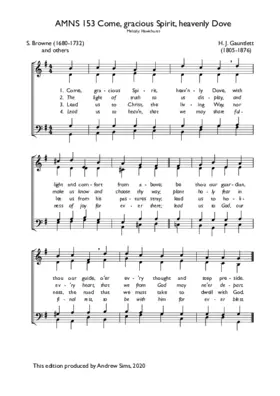 Come, gracious Spirit, heavenly Dove