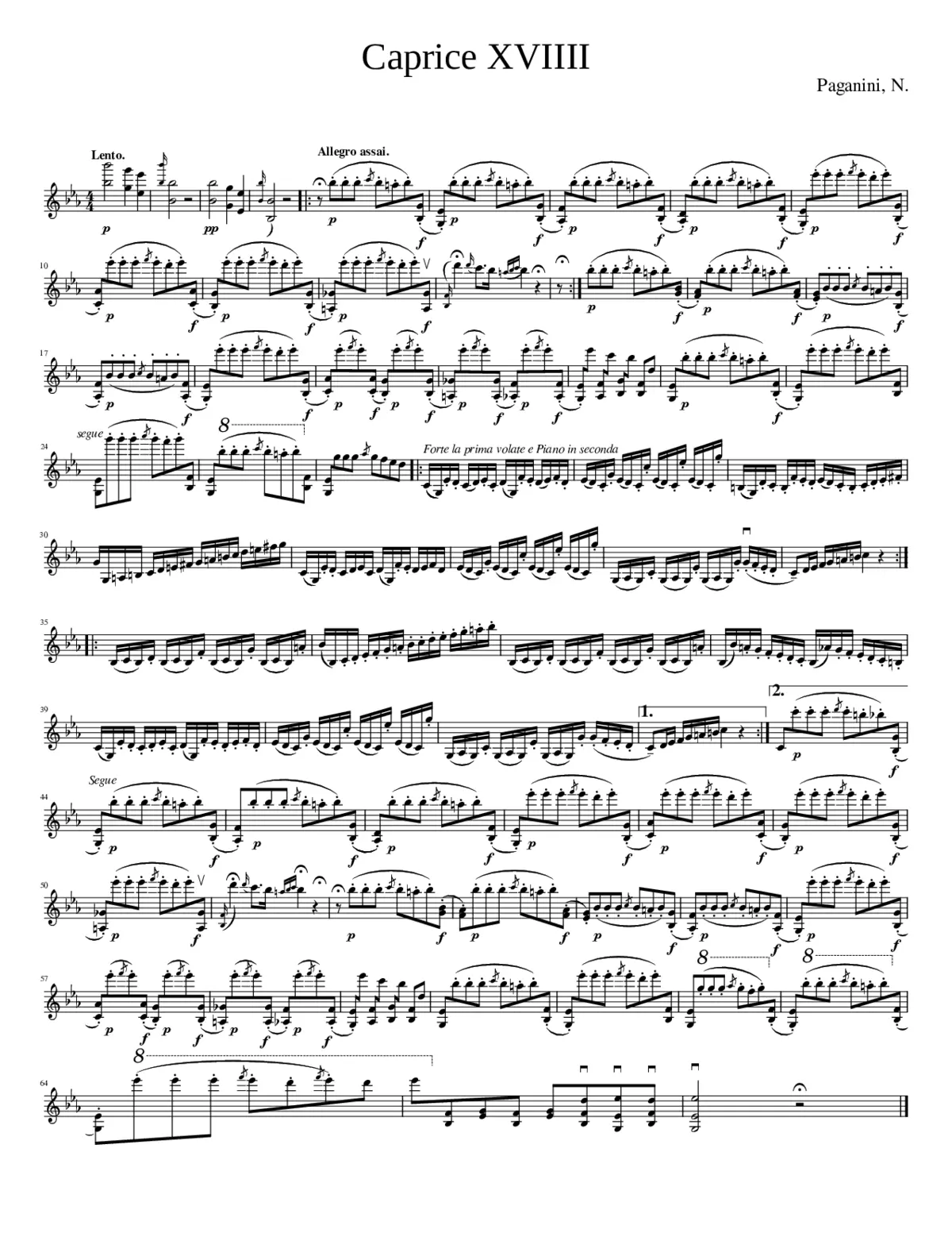 24 Caprices for Solo Violin Op.1 - Page 1