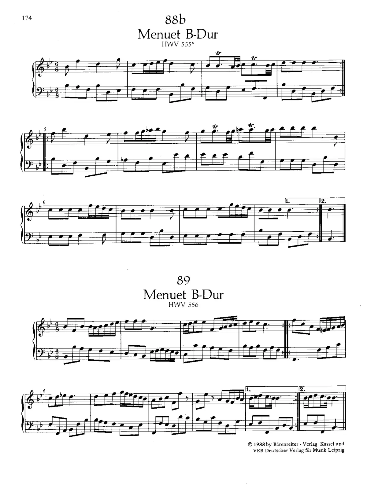 Minuet in B-flat major - Page 1