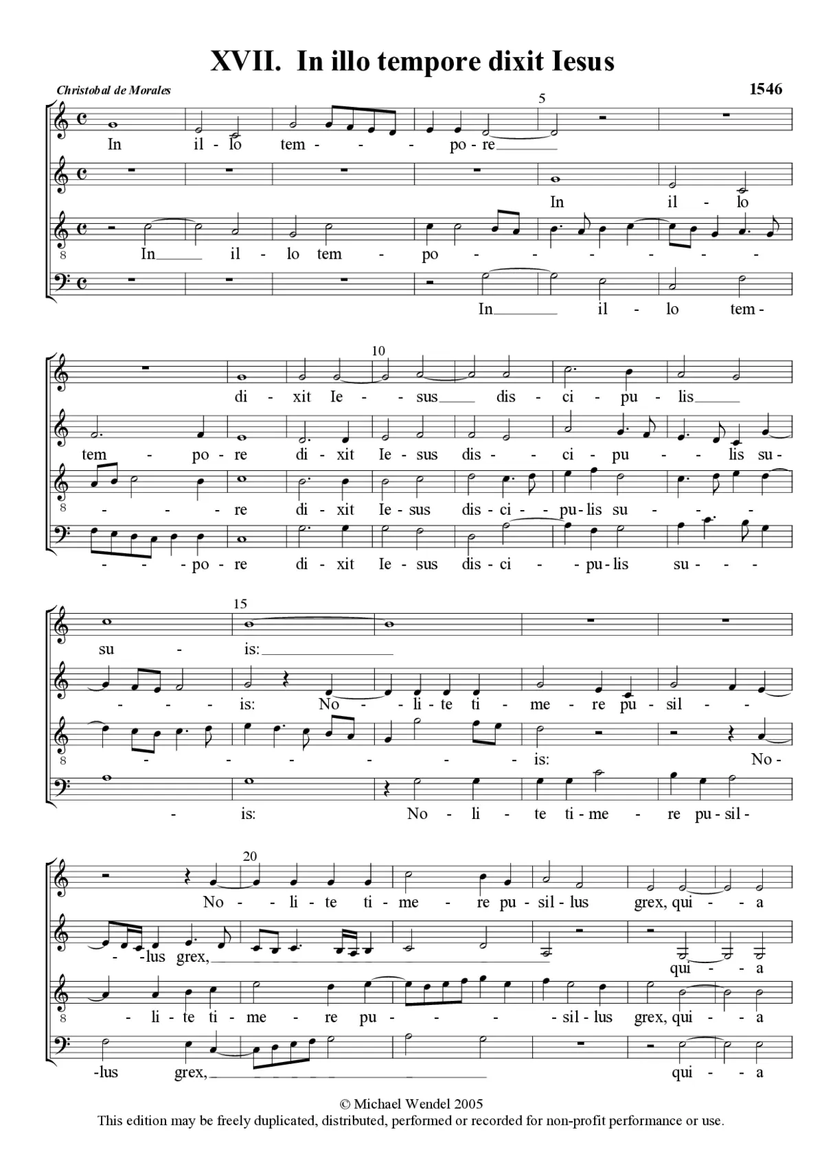 In illo tempore dixit Jesus… Nolite timere - Page 1