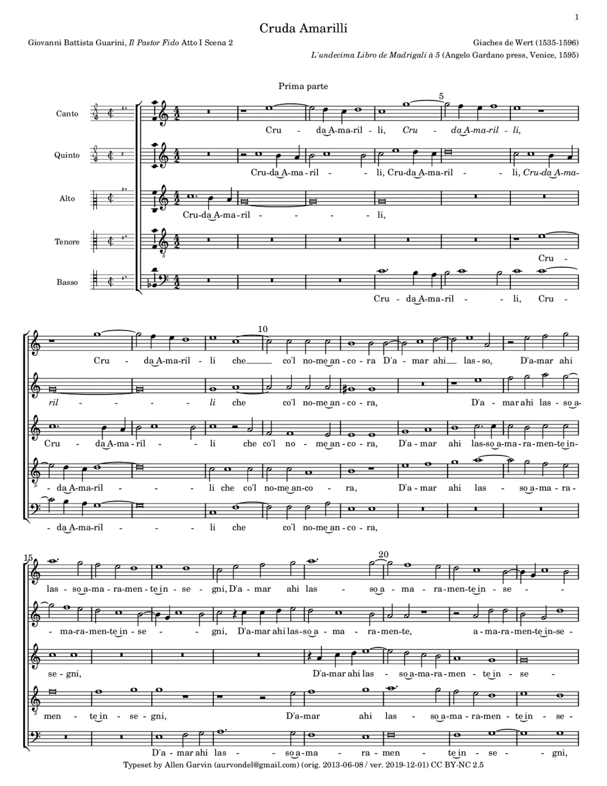 Cruda Amarilli - Page 1