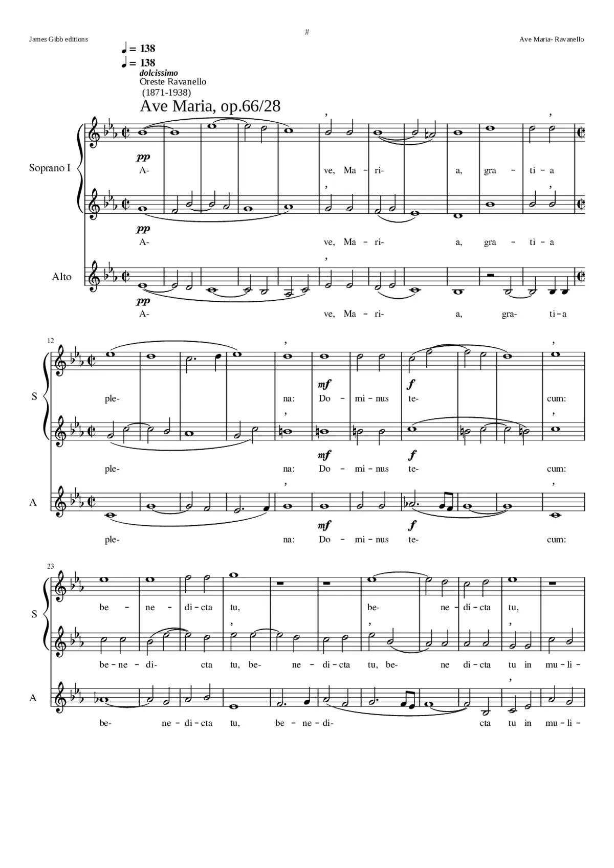 Ave Maria op.66/28 - Page 1
