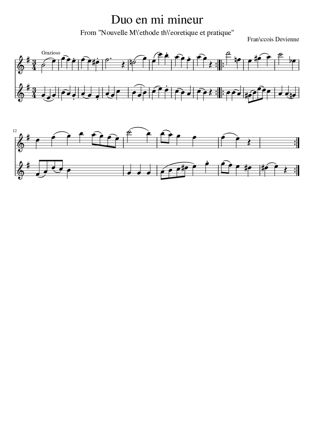 Duo en mi mineur - Page 1