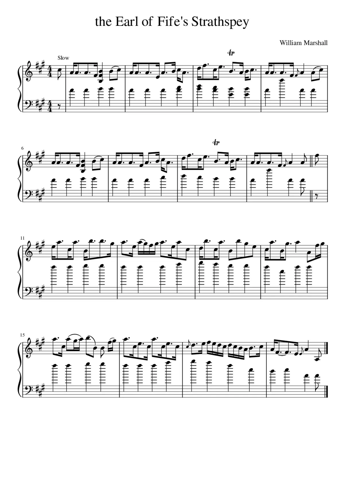 the Earl of Fife's Strathspey - Page 1