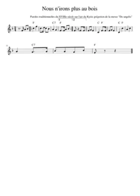 Nous n'irons plus au bois