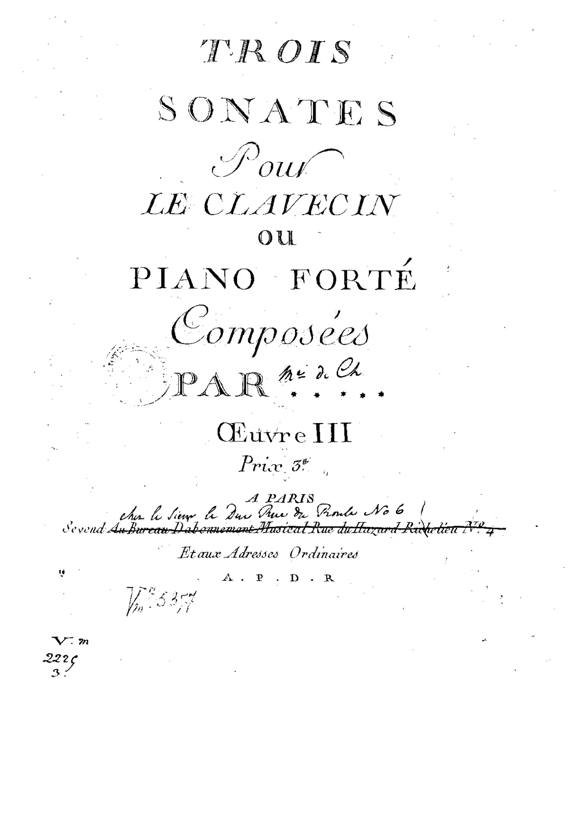 3 Keyboard Sonatas - Page 1