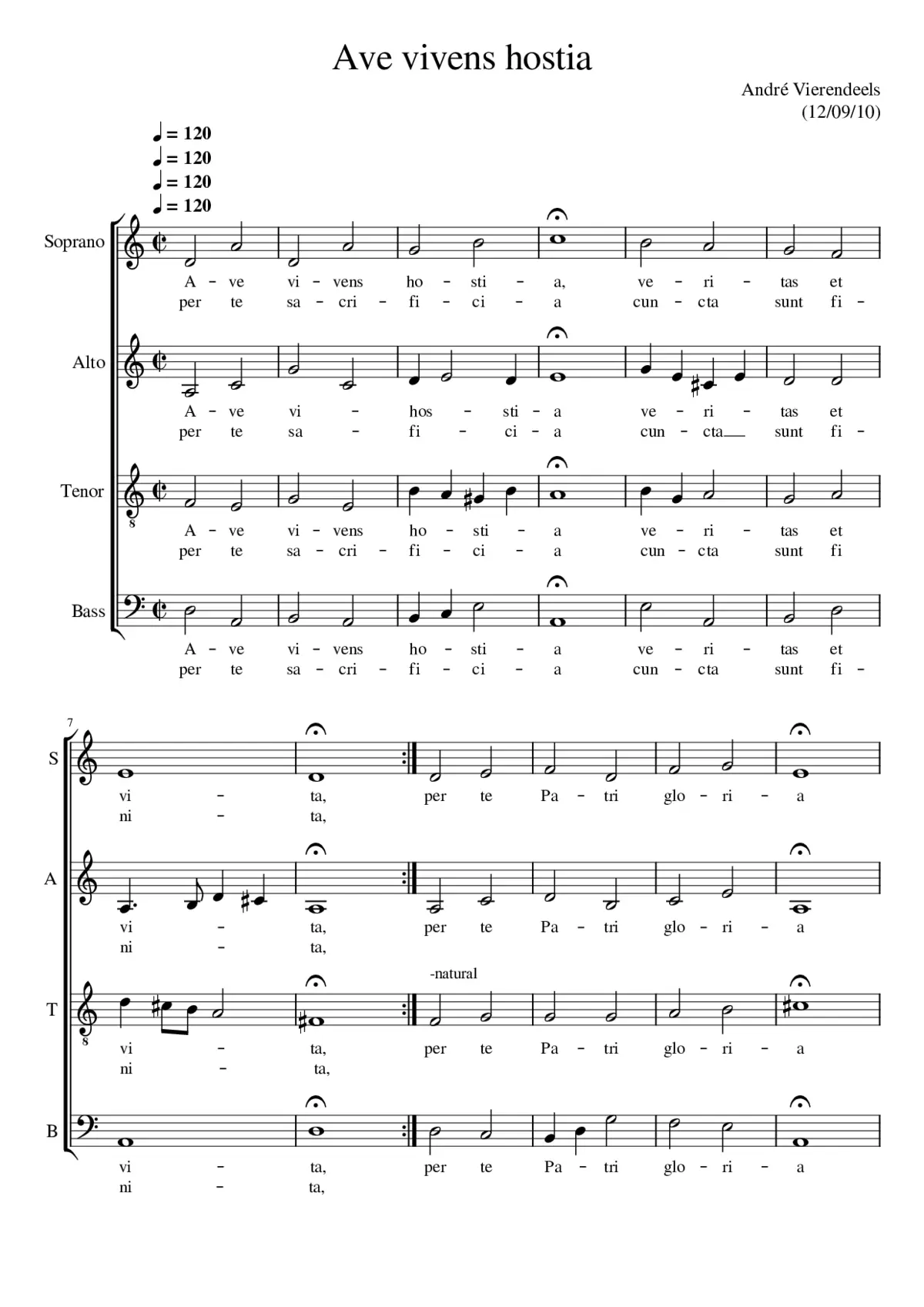 Ave vivens hostia - Page 1