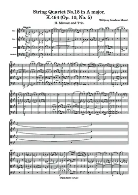 String Quartet No.18 in A major, K.464 (Op. 10, No. 5)