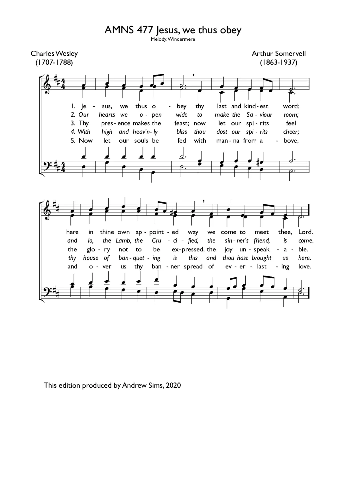 Jesus, we thus obey - Page 1
