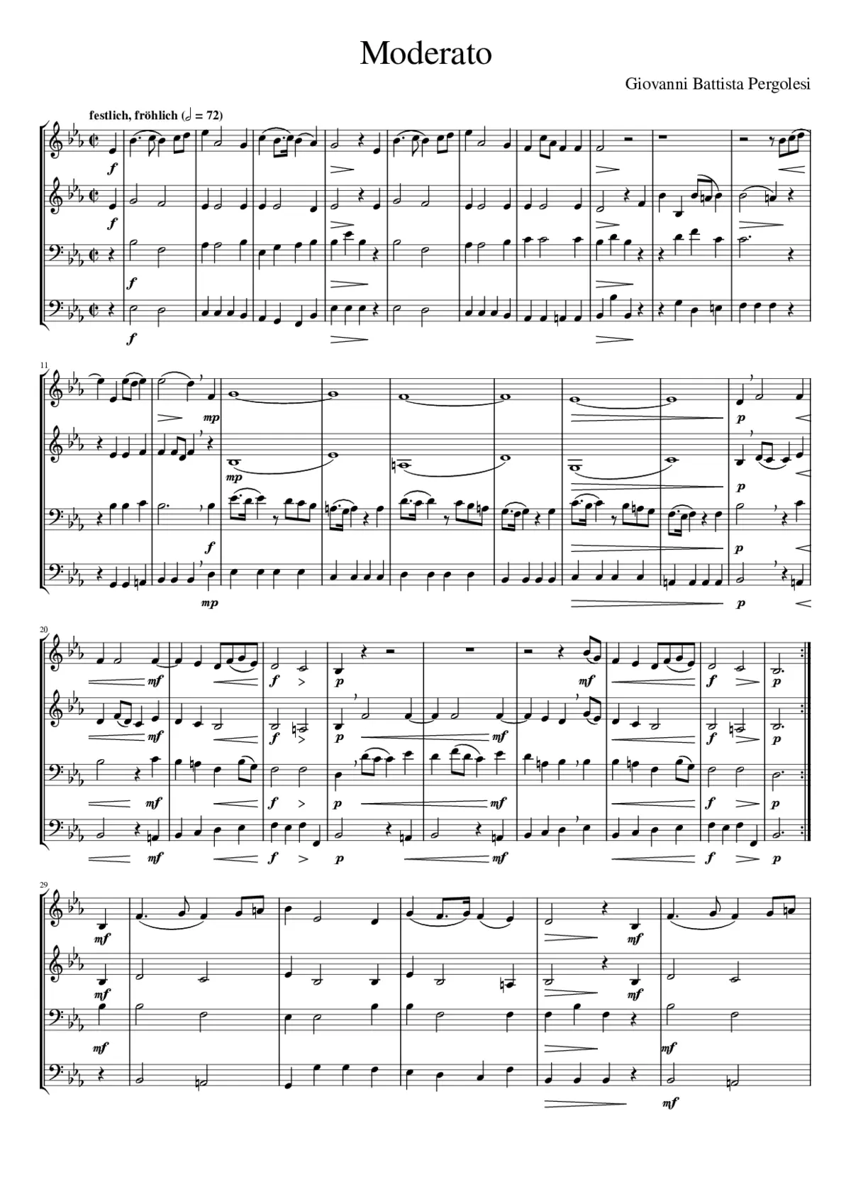 Trio Sonata in G major P.12 I. Moderato - Page 1