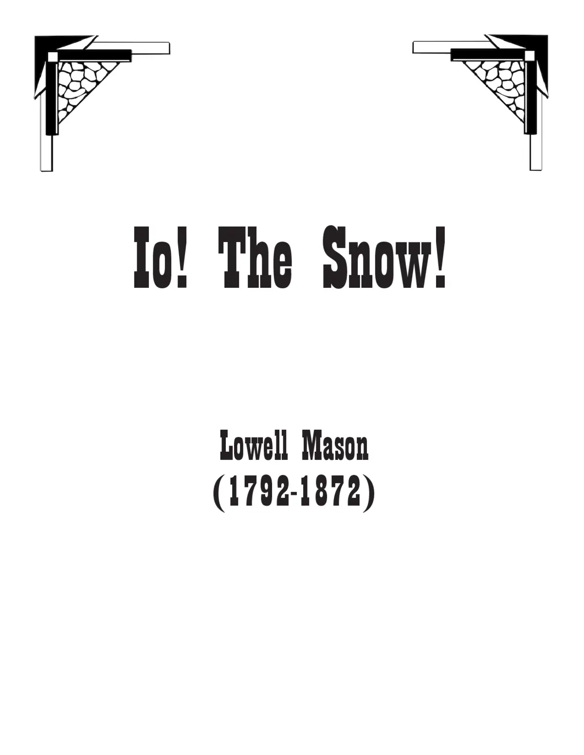 Io! the snow! - Page 1