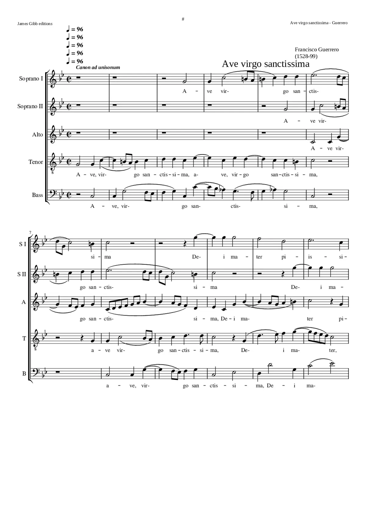 Ave Virgo Sanctissima - Page 1