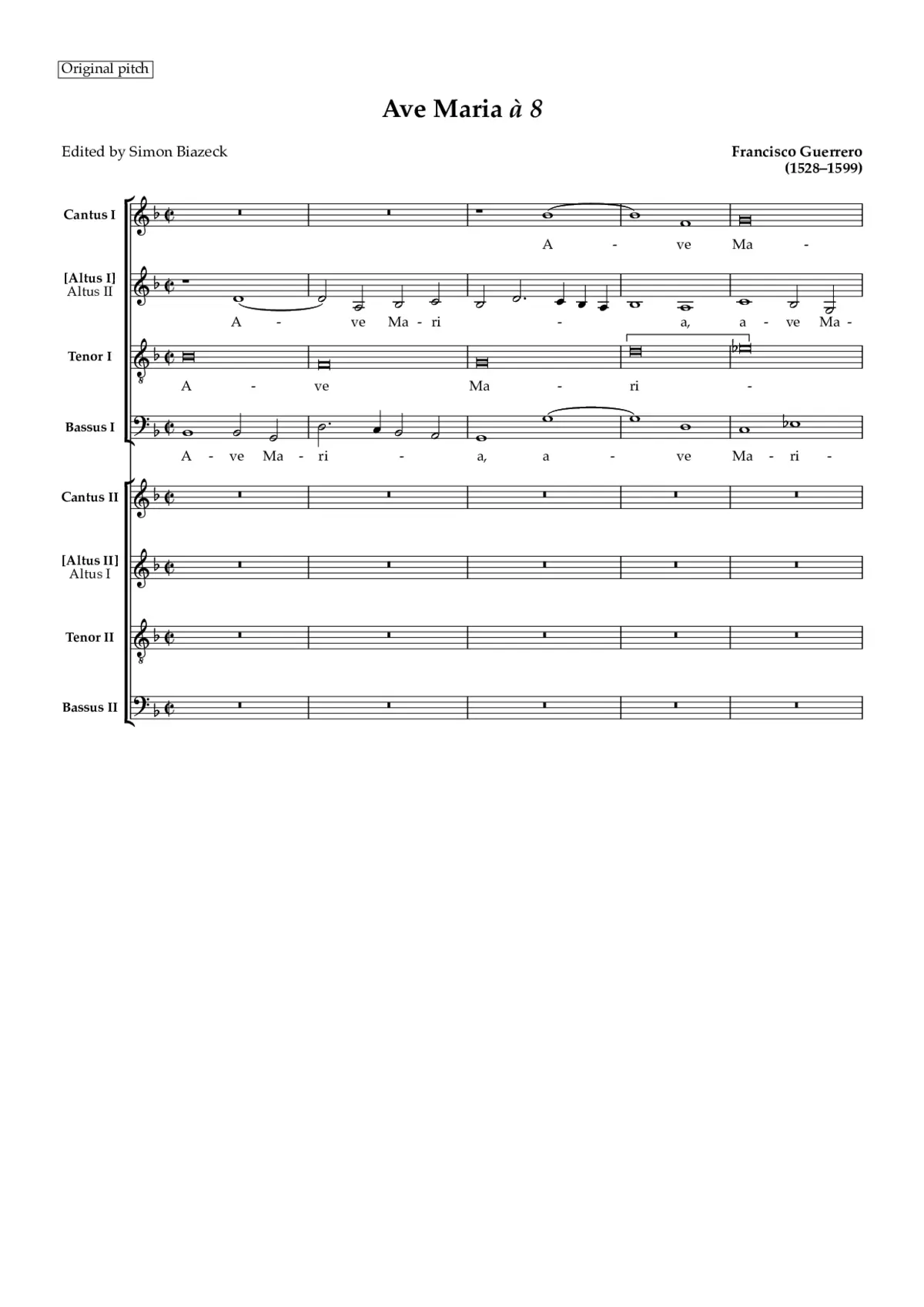 Ave Maria a 8 - Page 1