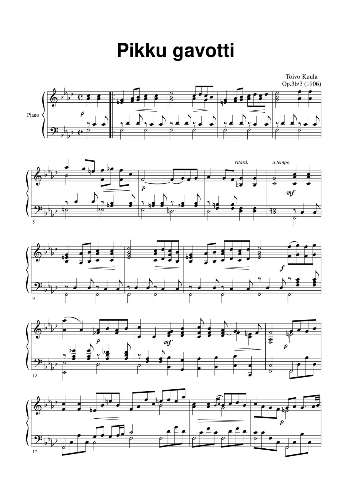 3 Piano Pieces - Page 1