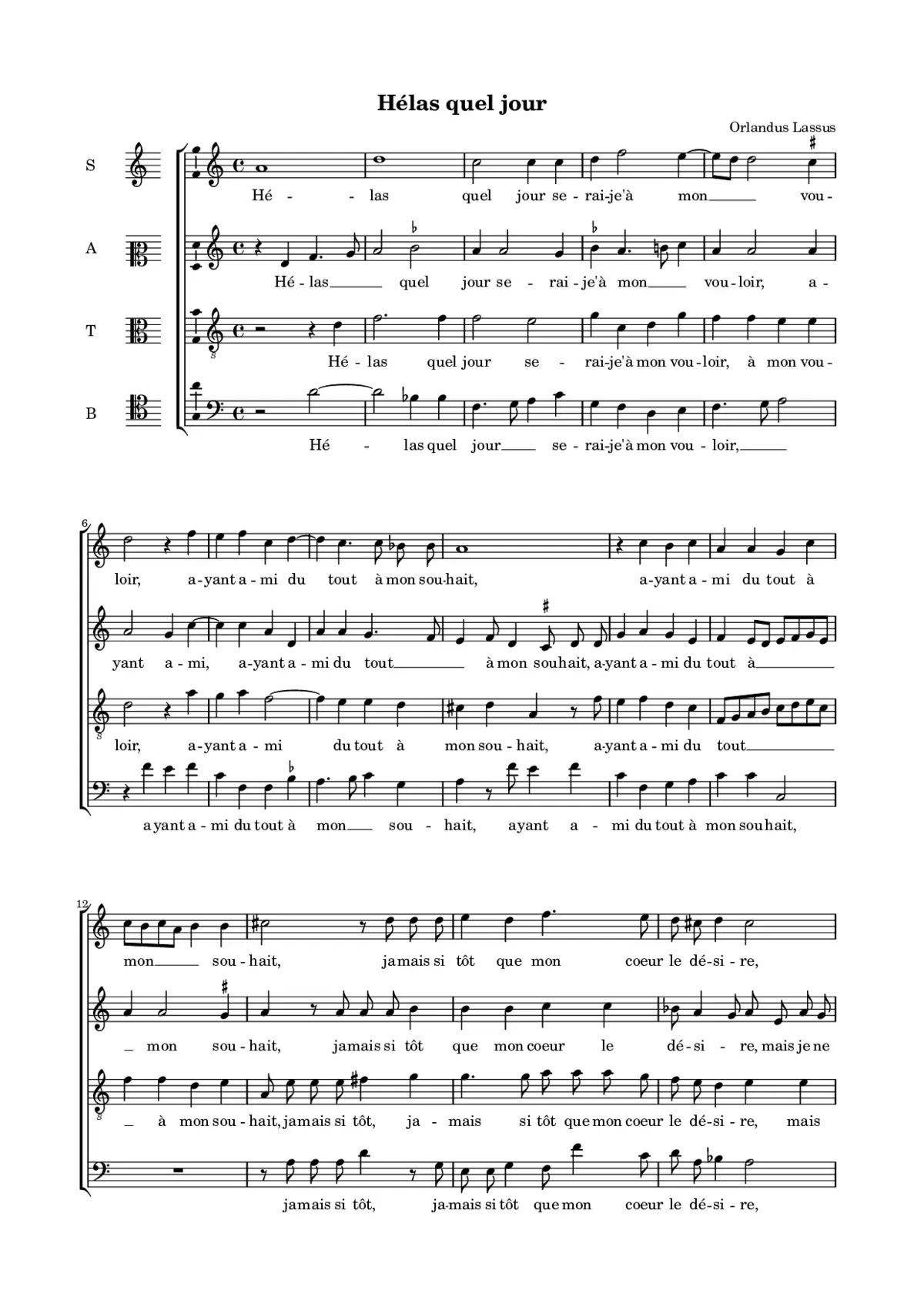 Hélas quel jour - Page 1