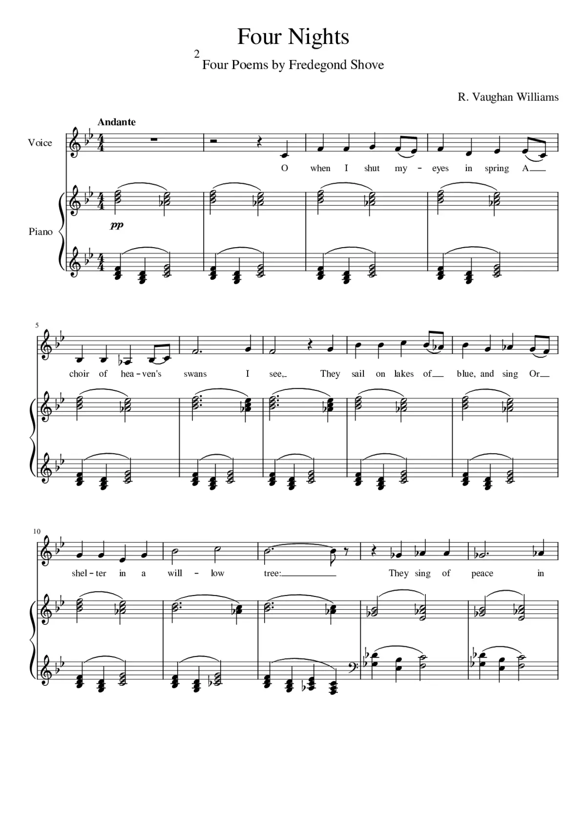 2- Four Nights R. Vaughan Williams - Page 1