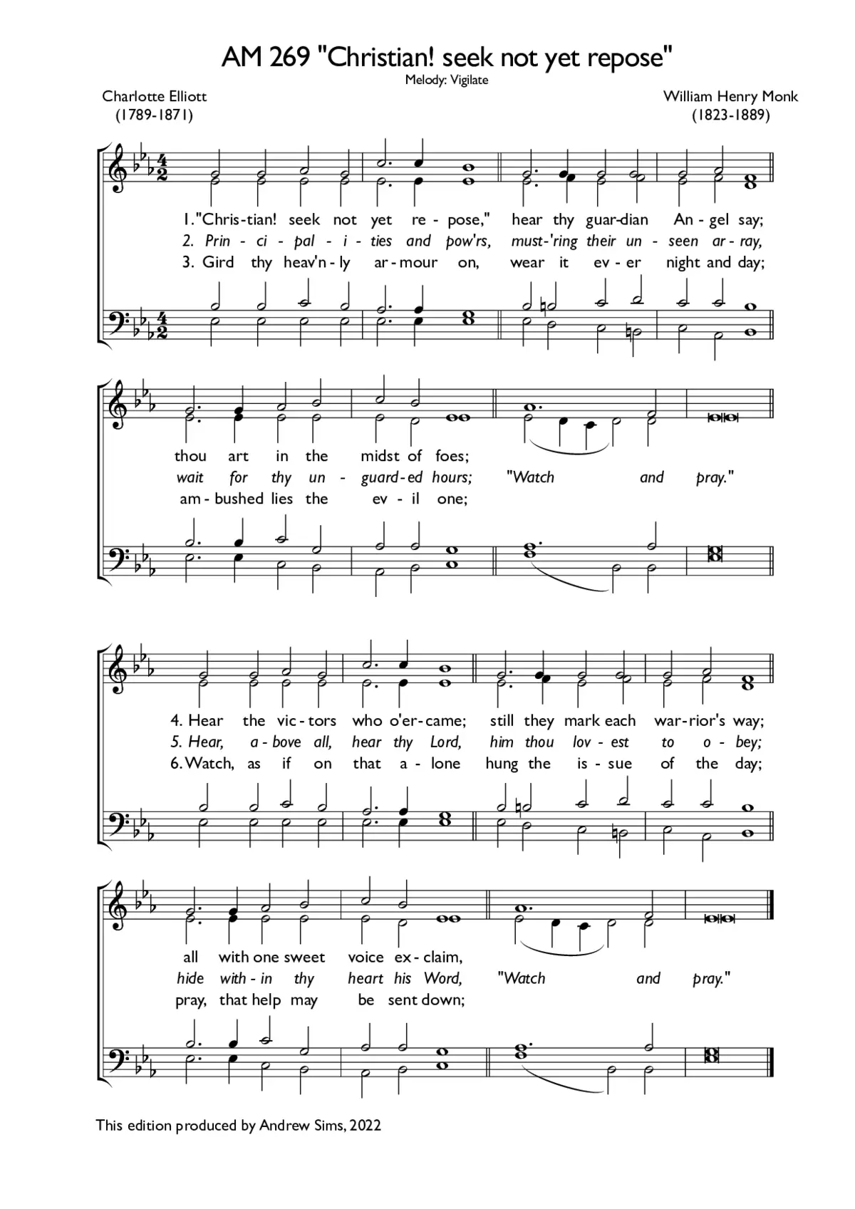 Christian, seek not yet repose - Page 1