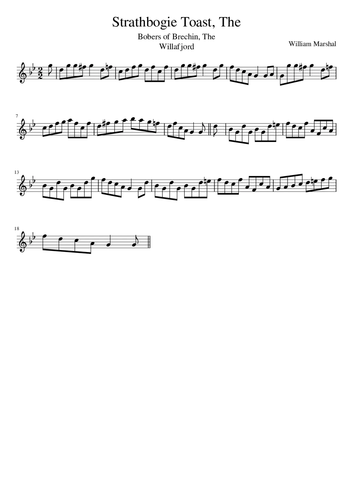 The Strathbogie Toast - Page 1