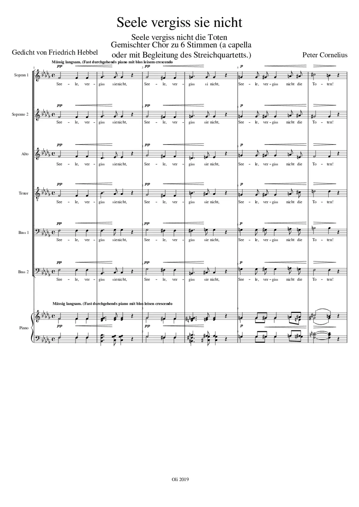 Seele vergiss sie nicht Peter Cornelius - Page 1