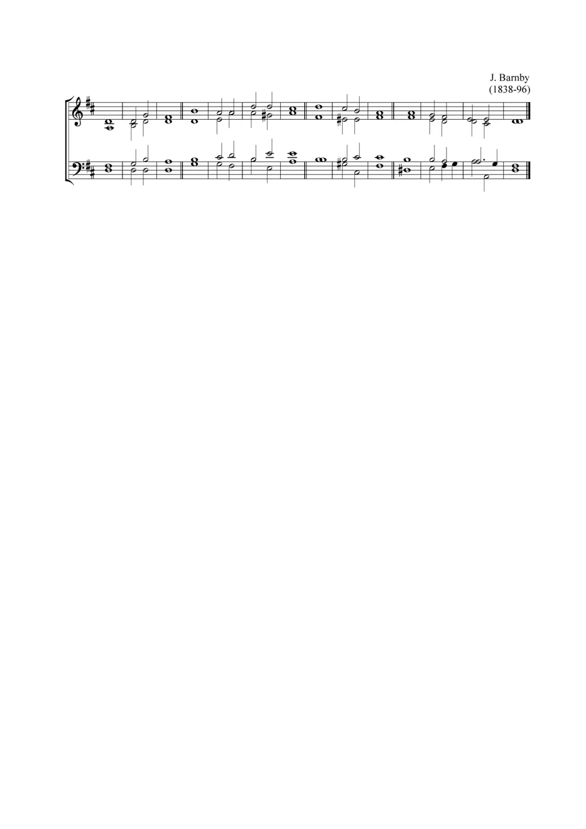 Double chant in D major - Page 1