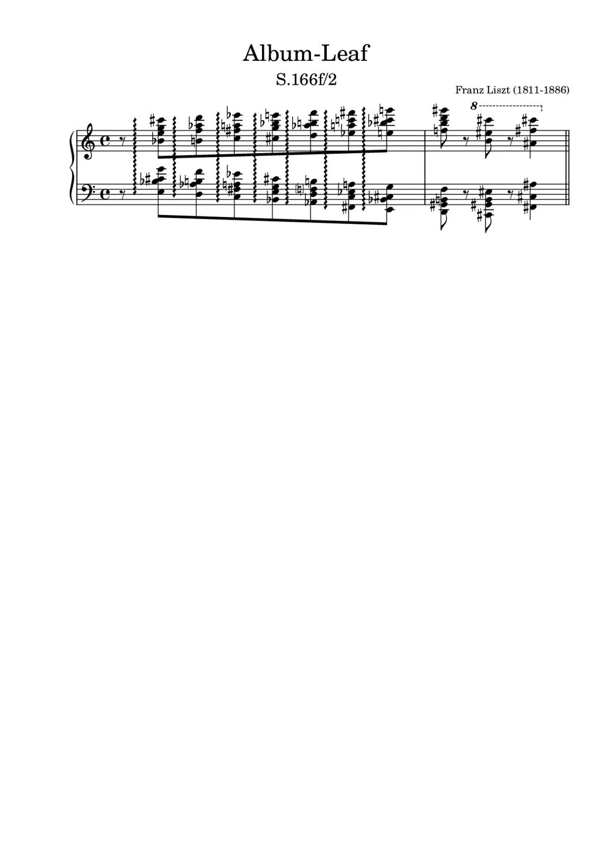 5 Album-Leaves, S.166f - Page 1