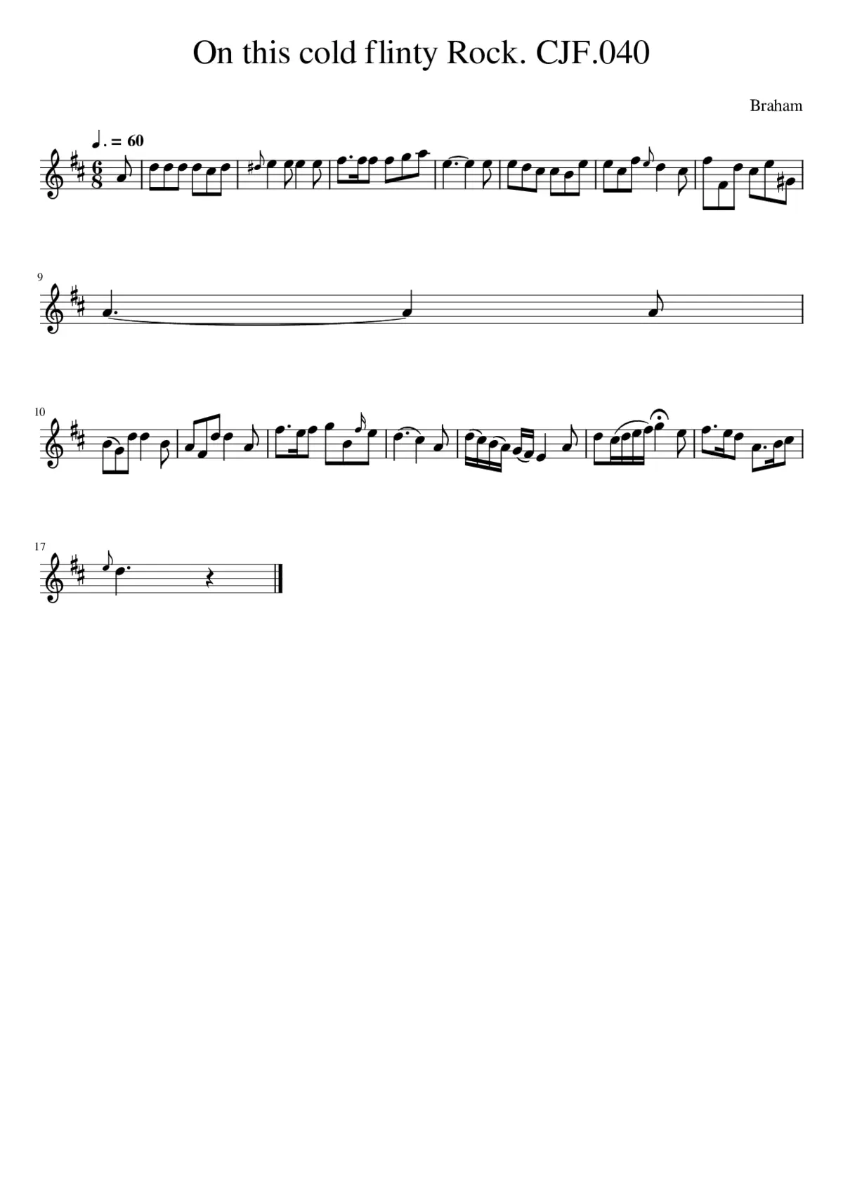 On this cold flinty Rock. CJF.040 - Page 1