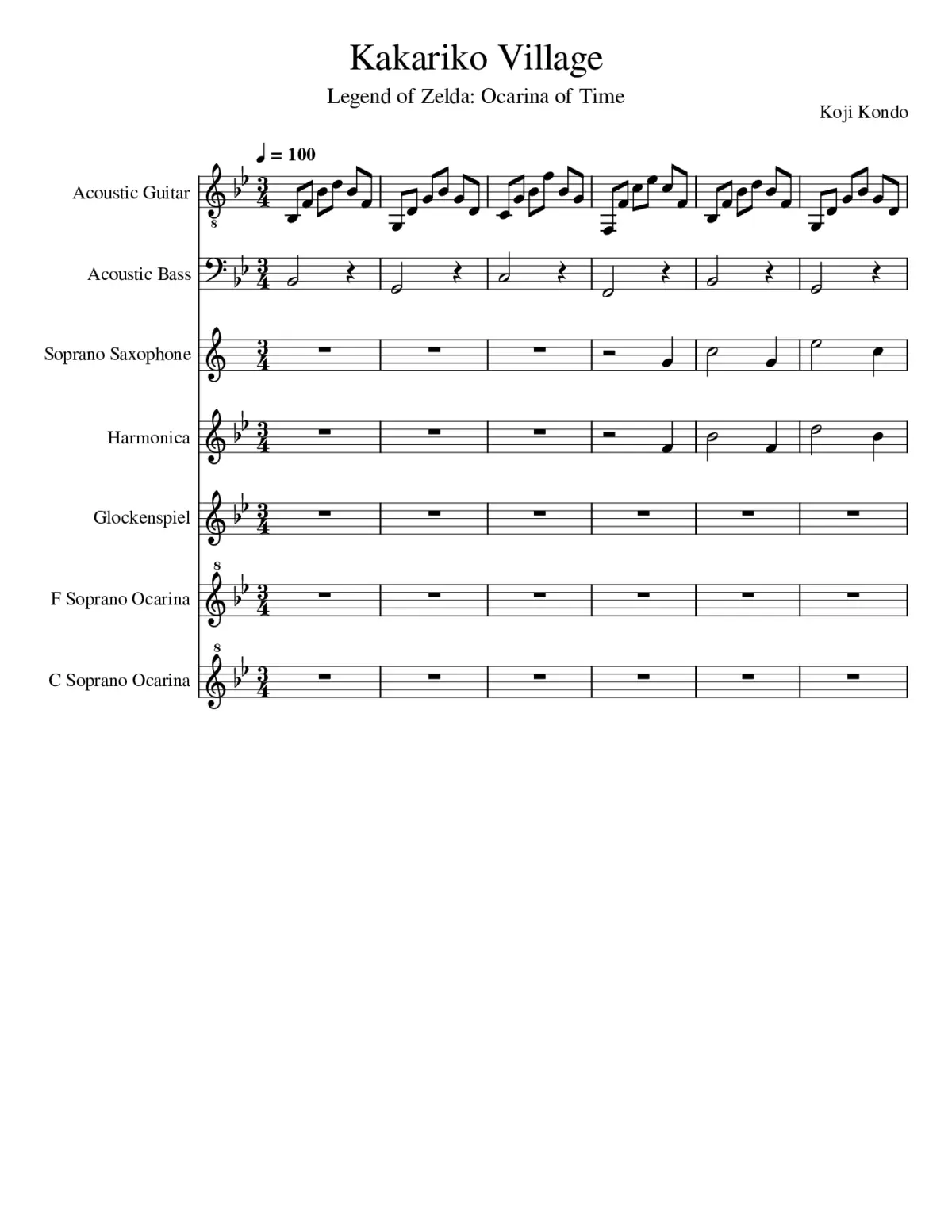 the legend of zelda ocarina of time - kakariko village - Page 1