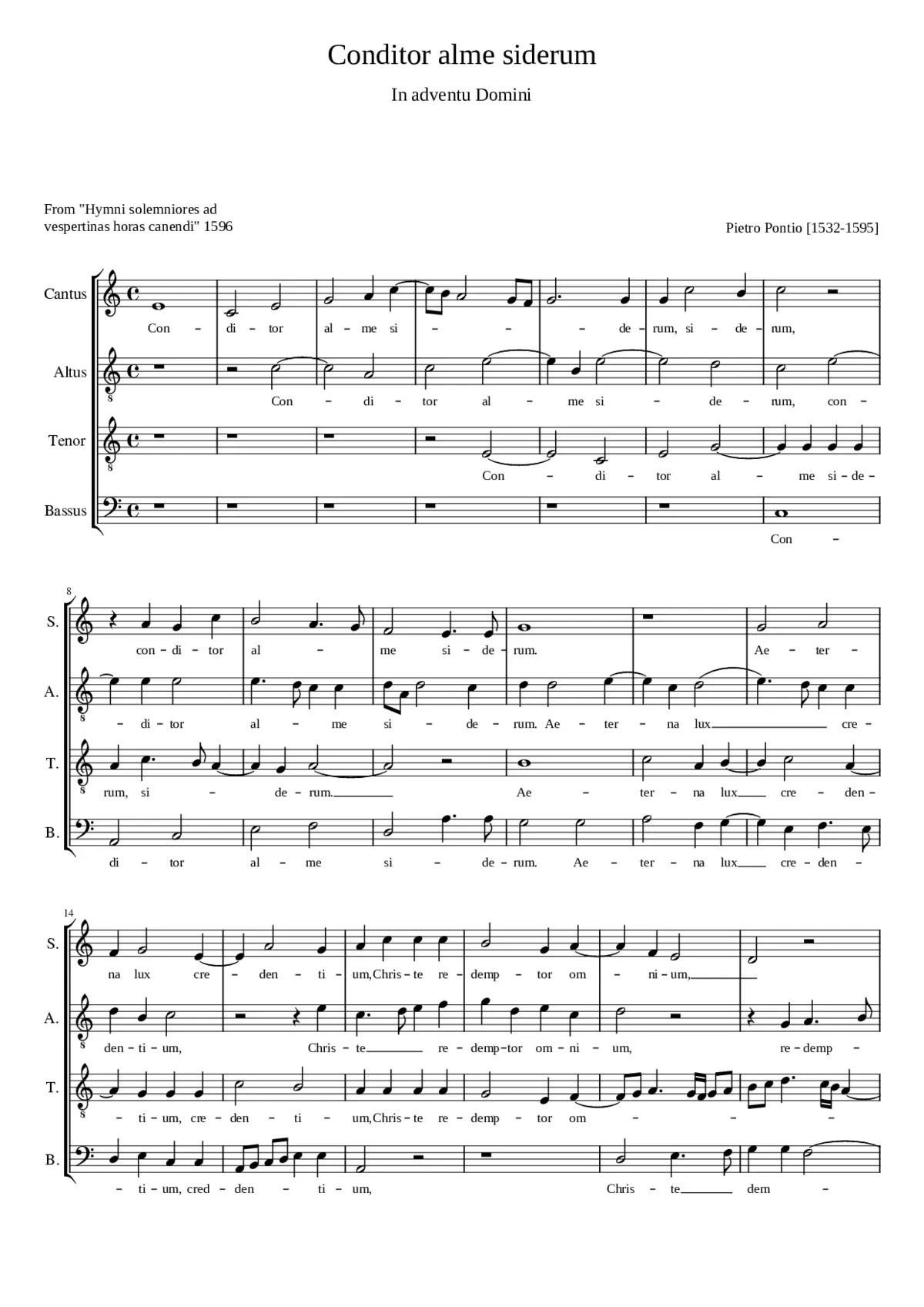 Conditor alme siderum - Page 1