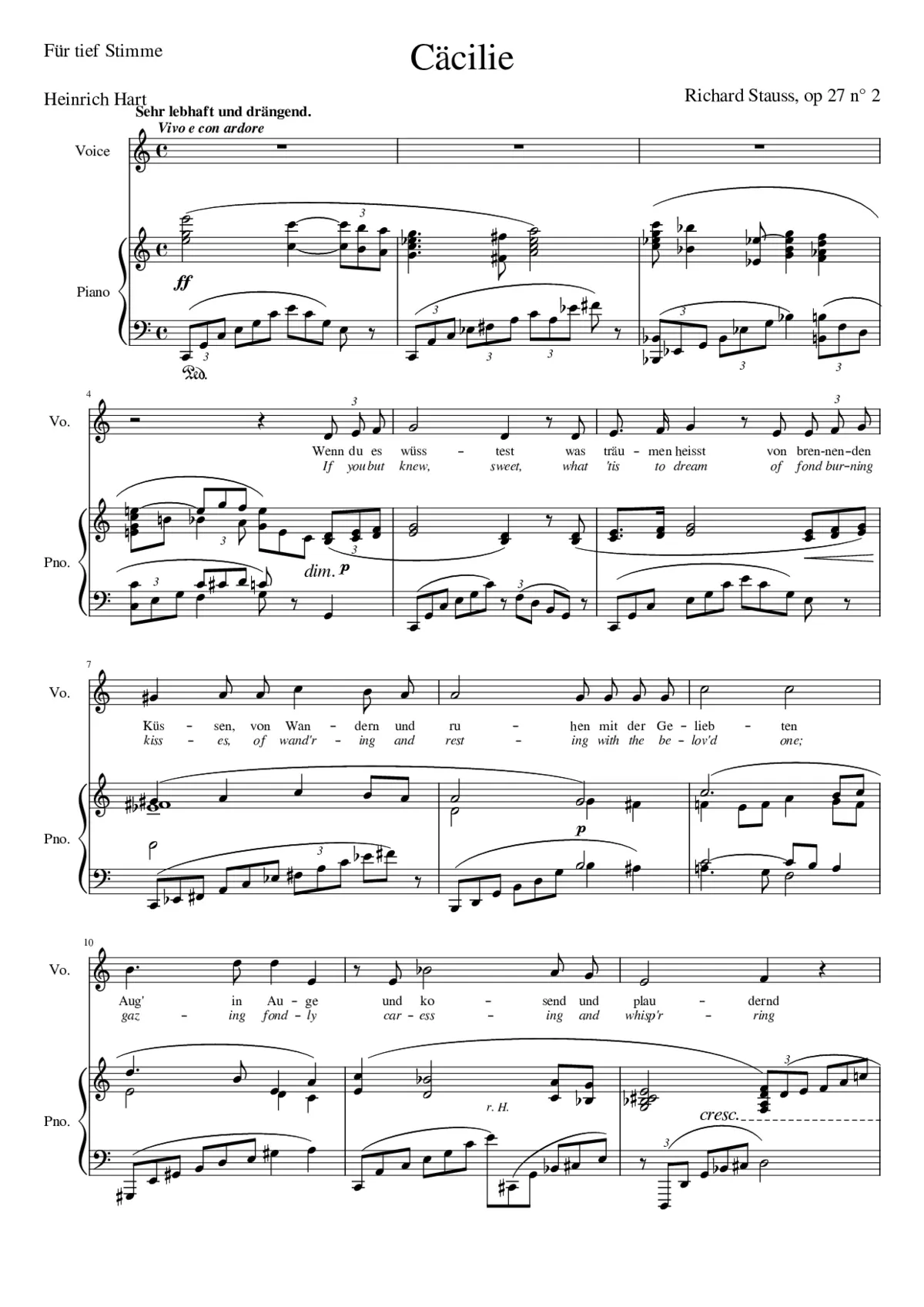 4 Lieder Op.27 - Page 1