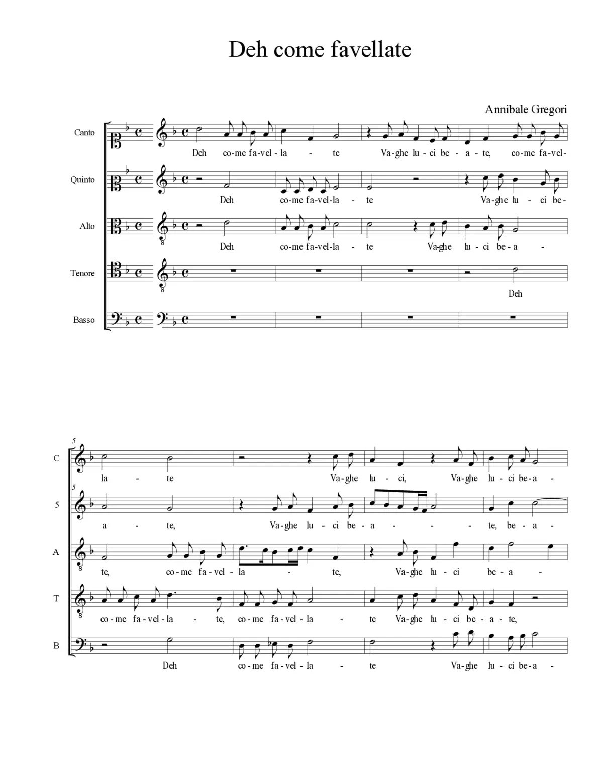 Deh come favellate - Page 1