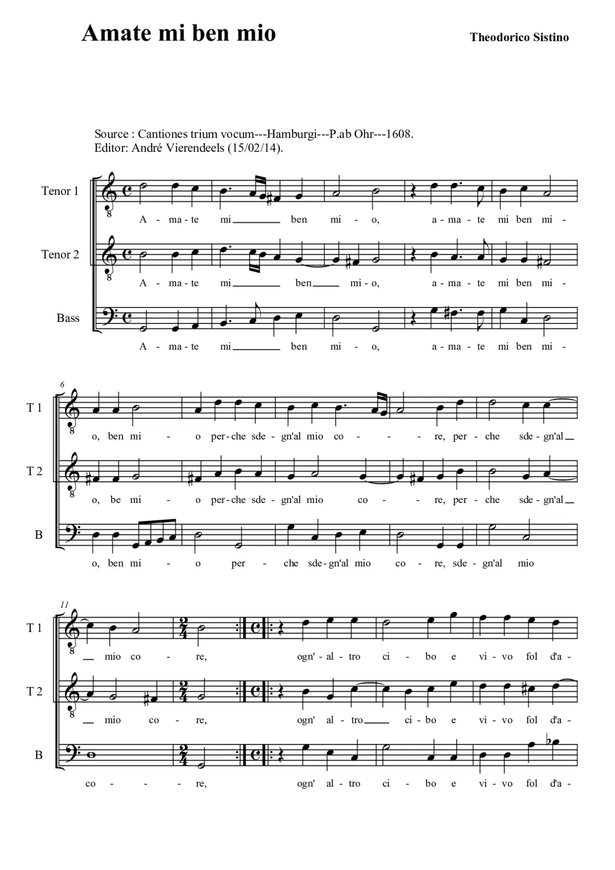 Amatemi, ben mio - Page 1