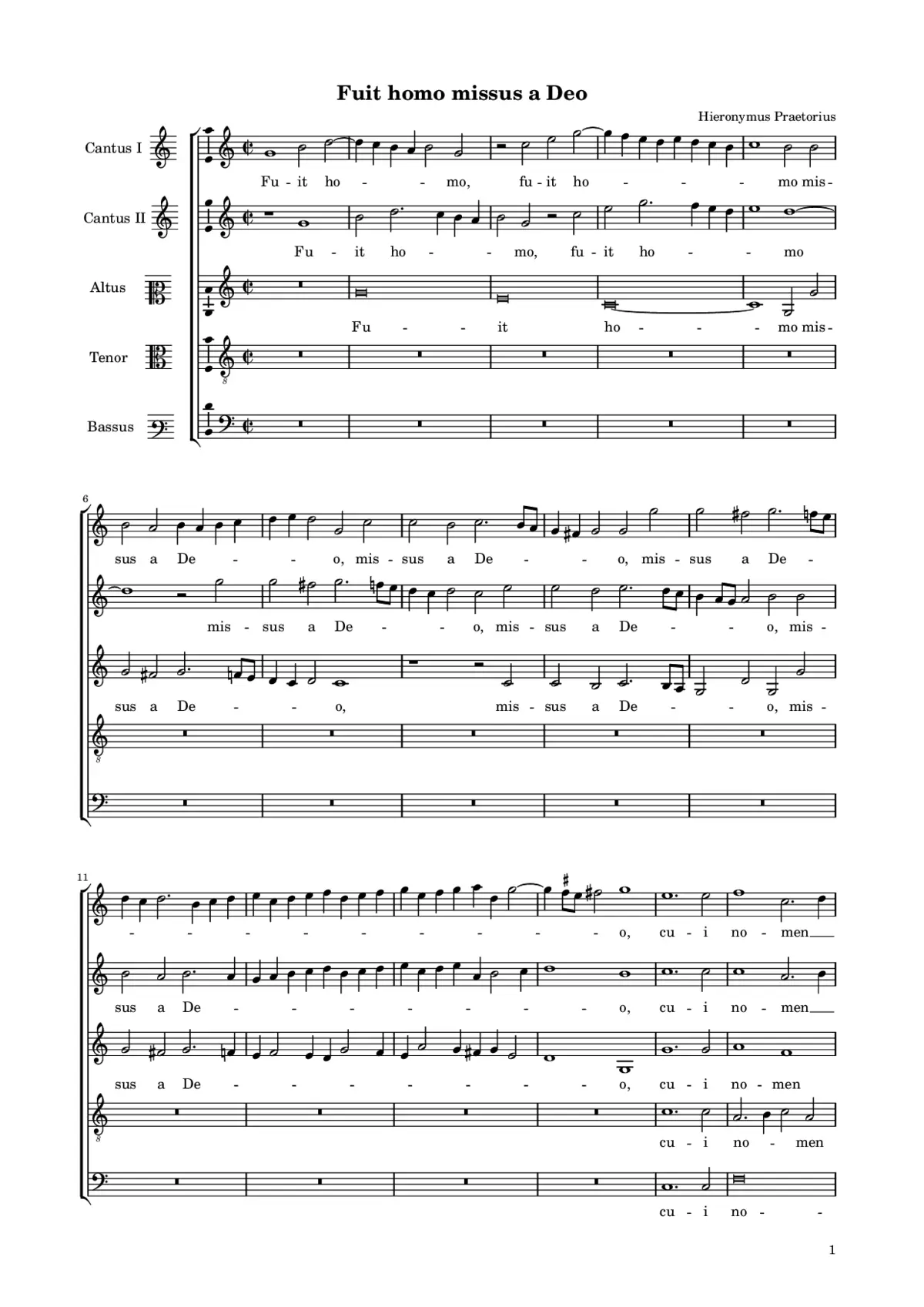 Fuit homo missus a Deo - Page 1