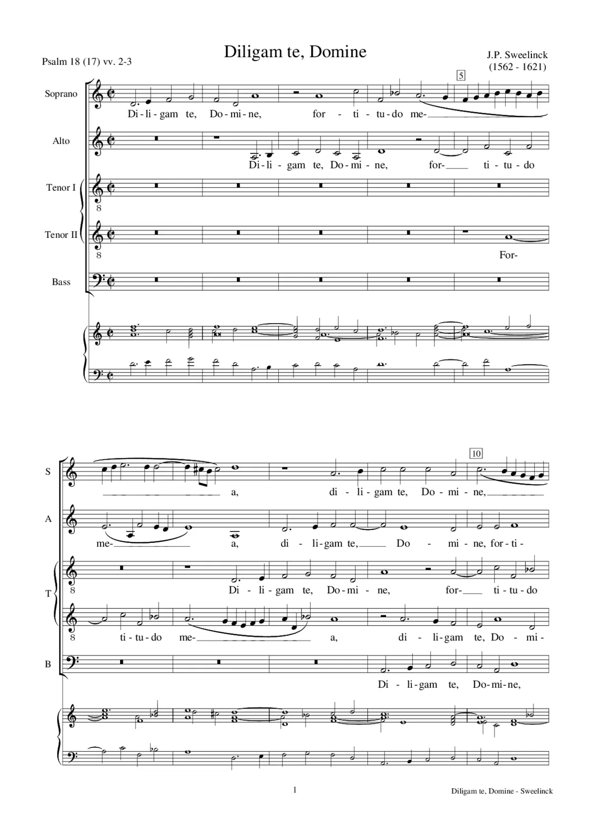 Diligam te, Domine a 5 - Page 1